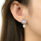 Rishvi White Earrings