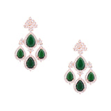 Shyla RoseGold Emerald Earrings