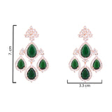 Shyla RoseGold Emerald Earrings