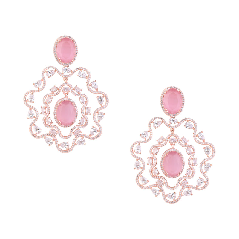 Nathalia Rosegold Pink Earrings