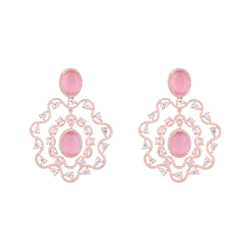 Nathalia Rosegold Pink Earrings