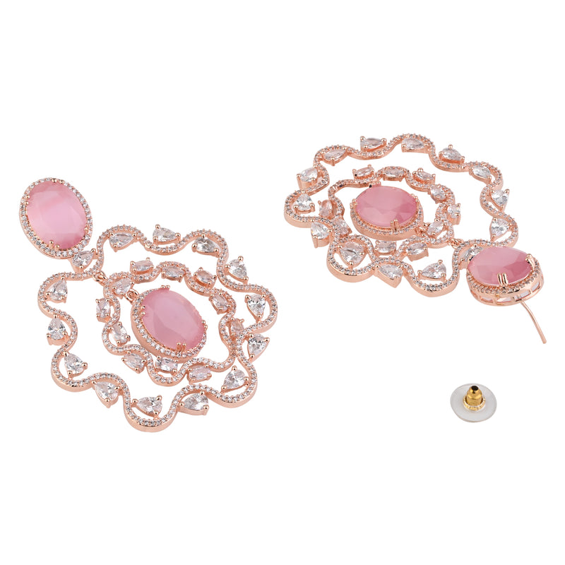 Nathalia Rosegold Pink Earrings