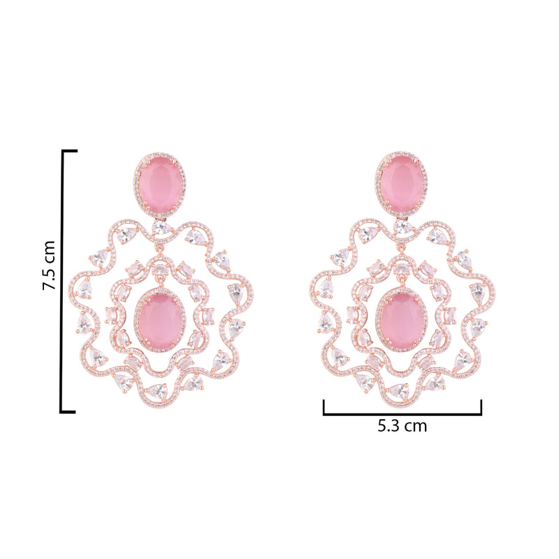 Nathalia Rosegold Pink Earrings