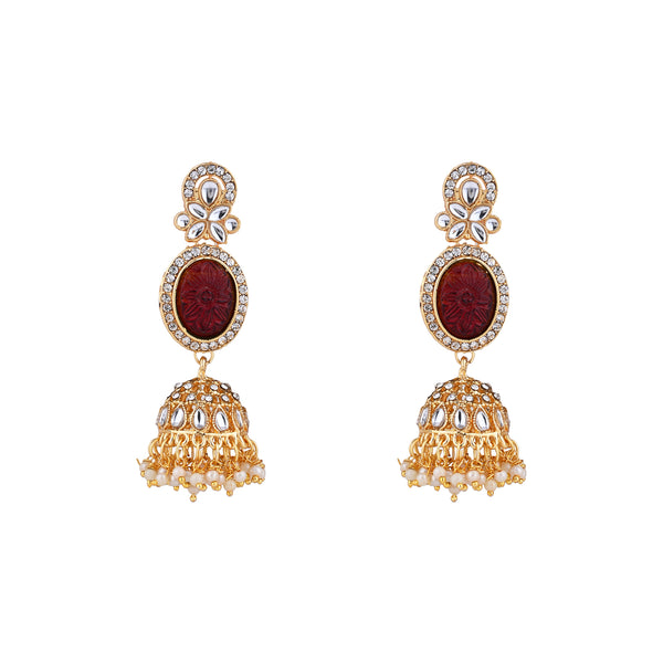 Mishti Maroon Earrings