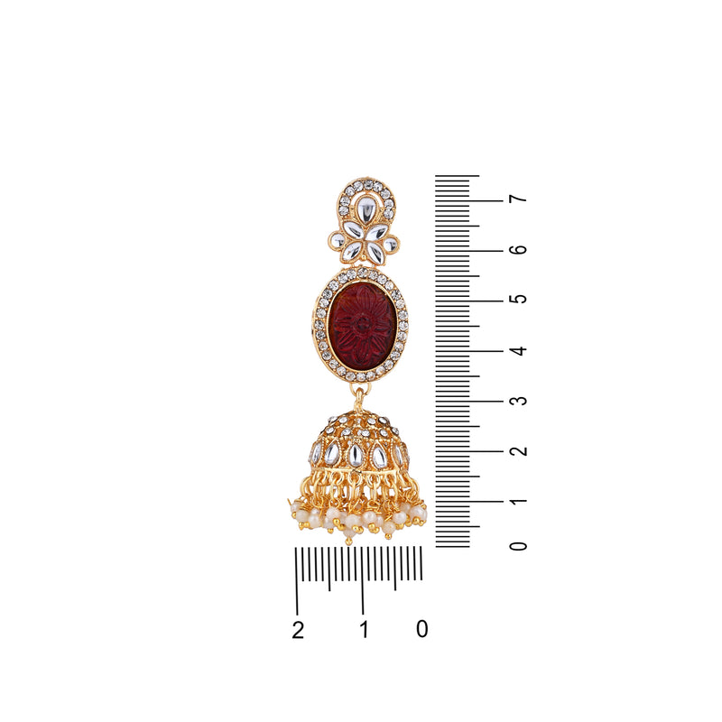 Mishti Maroon Earrings