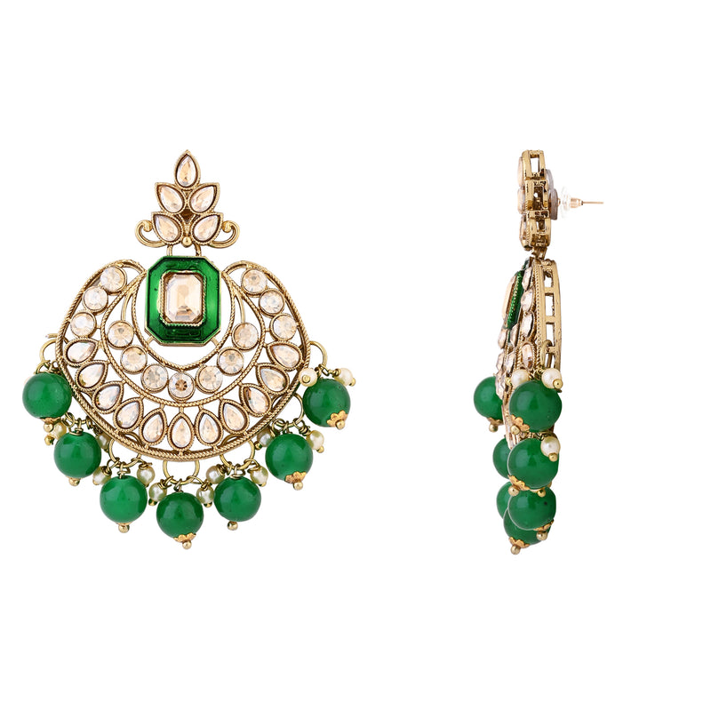 Drishya Green Earrings