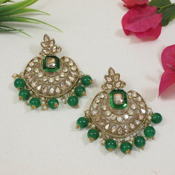 Drishya Green Earrings