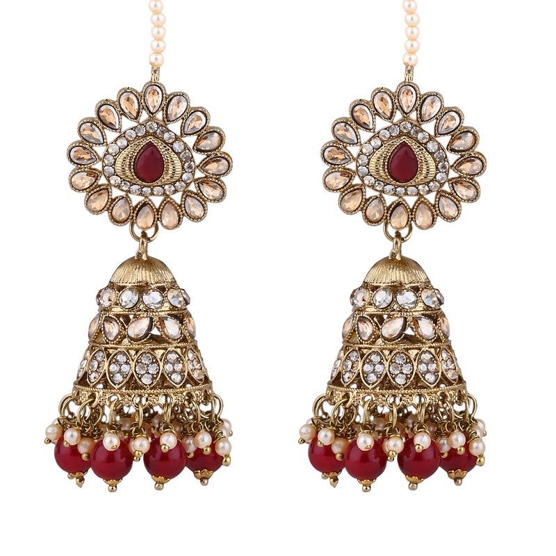 Sanaya Maroon Earrings