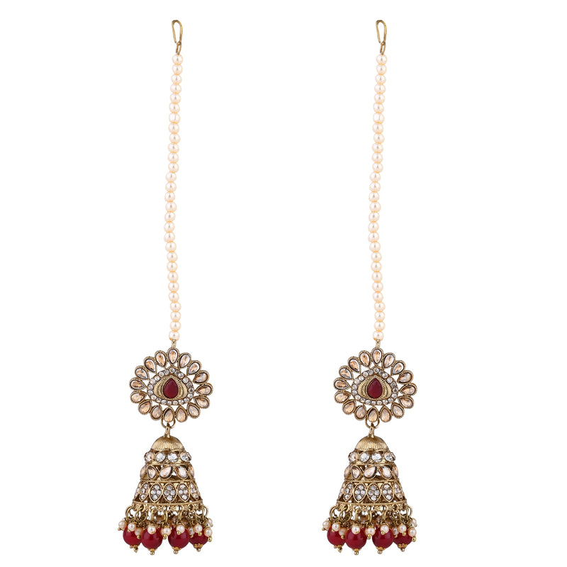 Sanaya Maroon Earrings