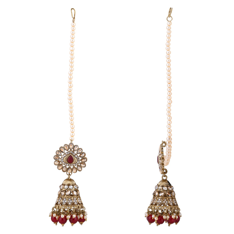 Sanaya Maroon Earrings