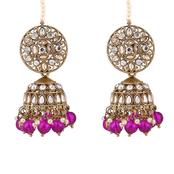 Vaishali Purple Earrings