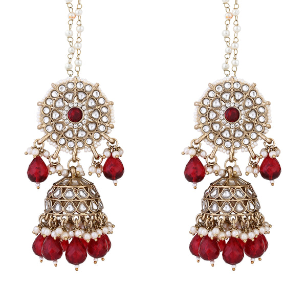 Rahi Maroon Earrings