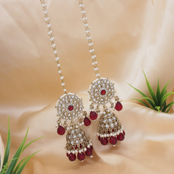 Rahi Maroon Earrings