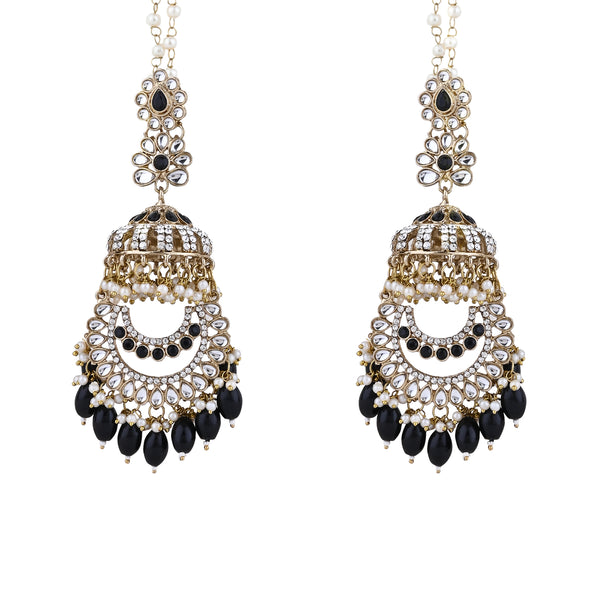 Keshvi Black Earrings