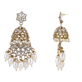 Ambika White Earrings