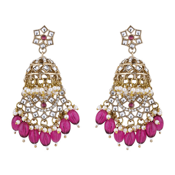 Ambika Wine Earrings