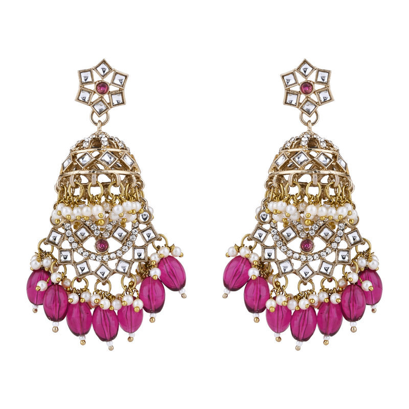 Ambika Wine Earrings