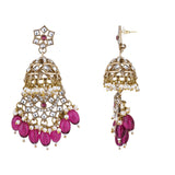 Ambika Wine Earrings