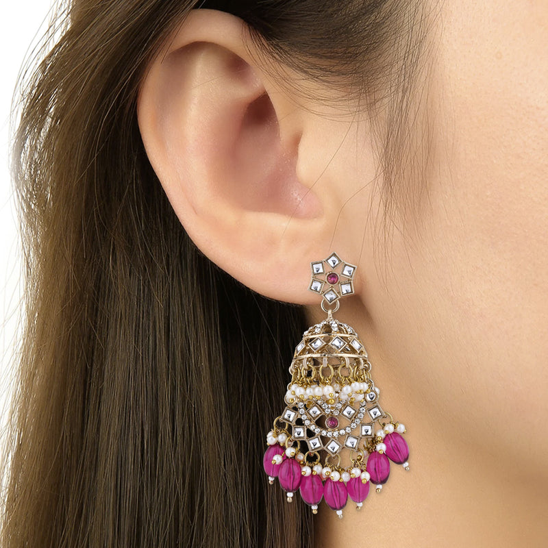 Ambika Wine Earrings