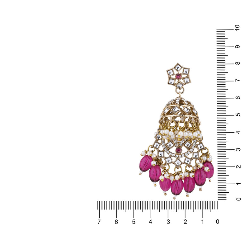 Ambika Wine Earrings