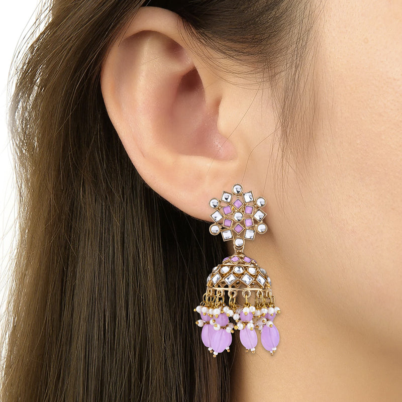 Nivetha Purple Earrings