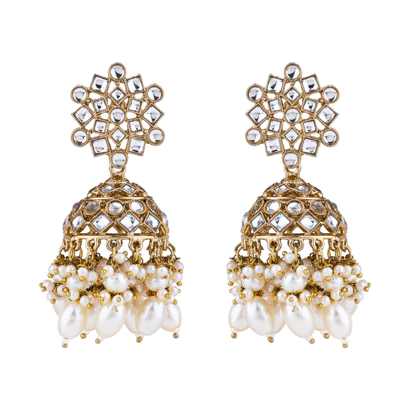 Nivetha White Earrings