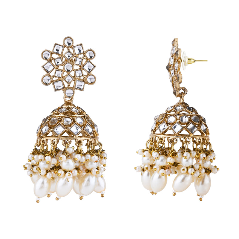 Nivetha White Earrings