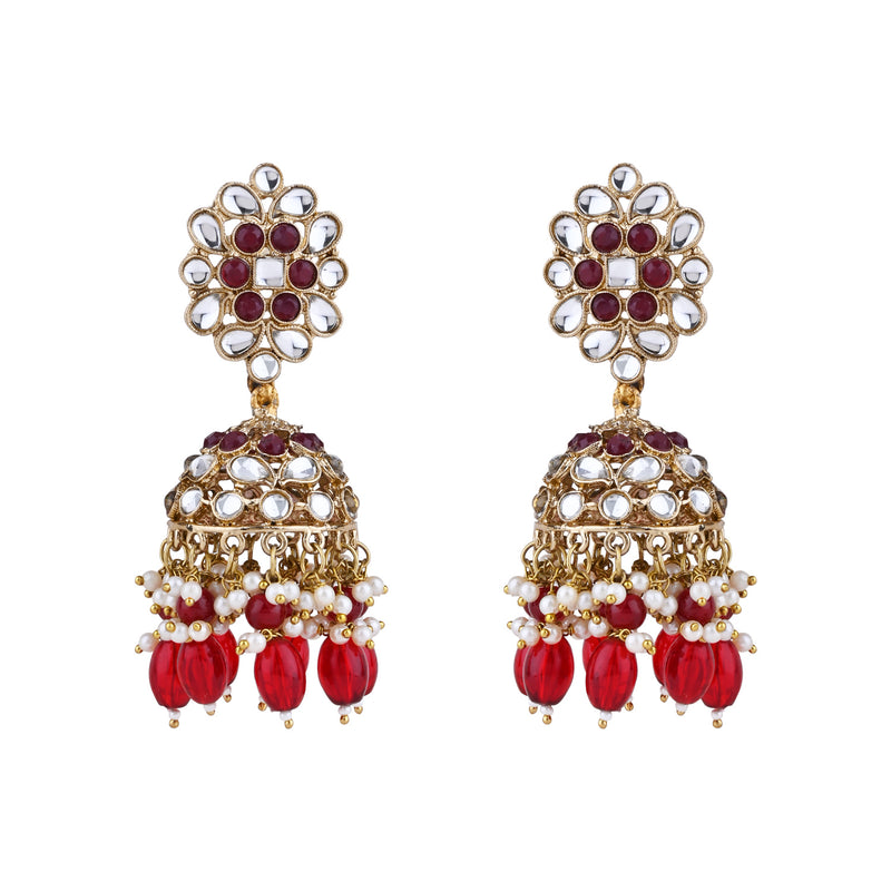 Akshi Maroon Earrings