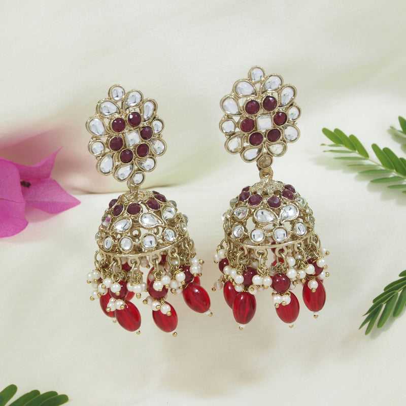 Akshi Maroon Earrings