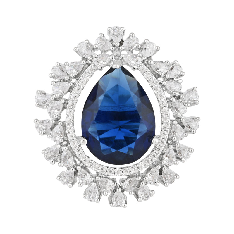 Clara Blue CZ Ring