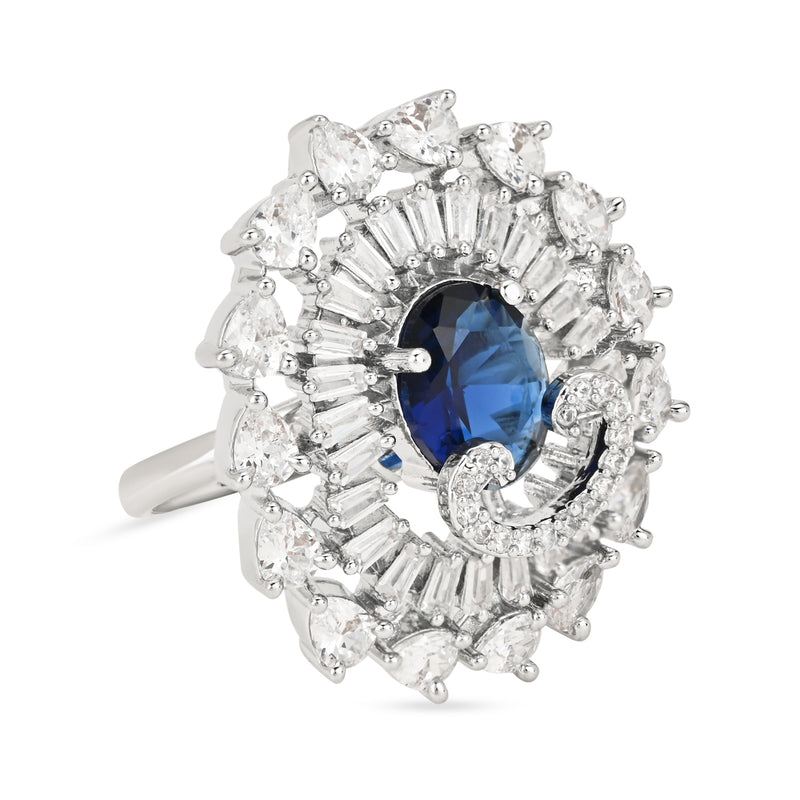 Manara Blue CZ Ring