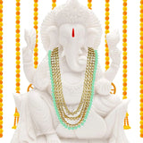 Ganesha Mint Pearl & Kundan Mala