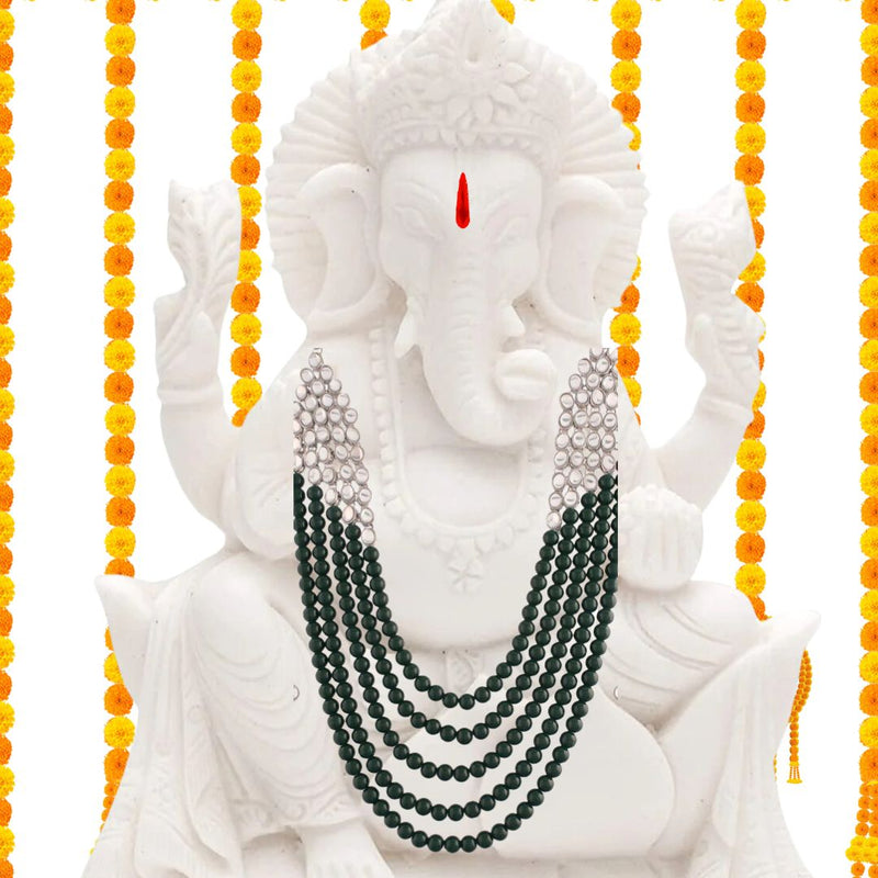 Gajanan Green Pearl & Kundan Mala