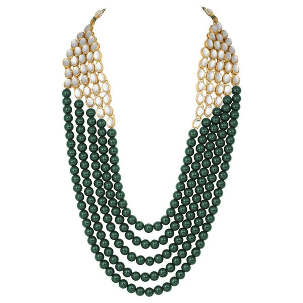 Gajanan Green Pearl & Kundan Mala