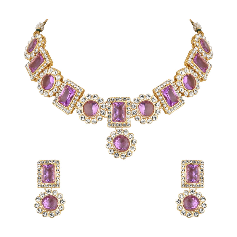 Tanushree Purple Necklace Set