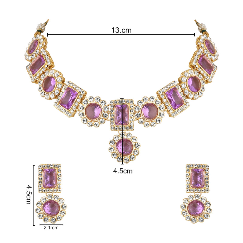 Tanushree Purple Necklace Set