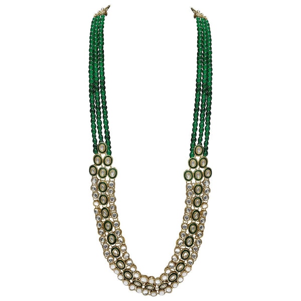 Vighnaharta Green Pearl & Kundan Mala