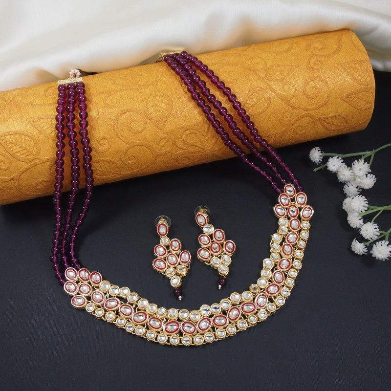 Nurvi Wine Necklace Set