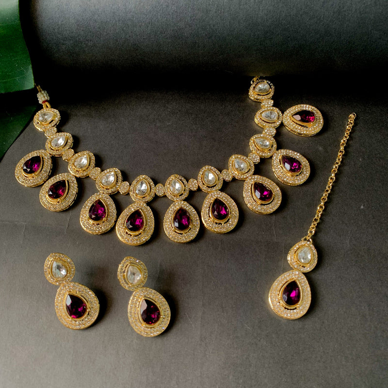 Hamsika Wine Choker Set