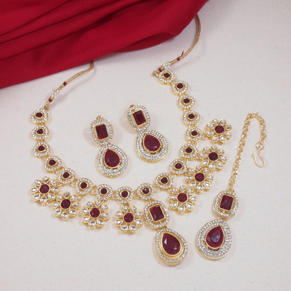 Sudiksha Maroon Necklace set