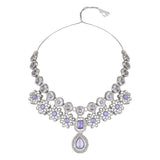 Sudiksha Silver Purple Necklace set