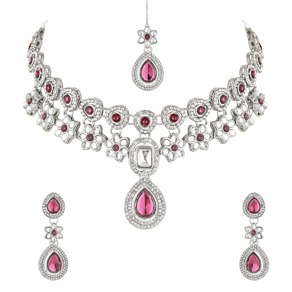 Vansha Silver Wine Necklace set