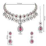 Vansha Silver Wine Necklace set