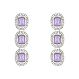 Parineeti Rhodium Purple Necklace set