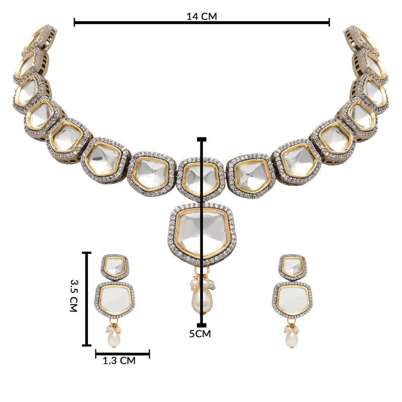 Phiroza Polki Kundan Neckpiece