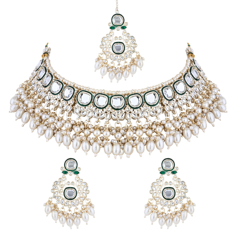 Abhilasha White Jewellery Set