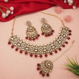 Kajal Maroon Choker Set