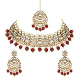 Kajal Maroon Choker Set