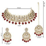 Kajal Maroon Choker Set