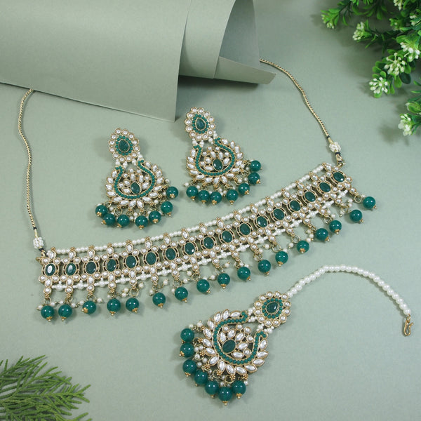 Shalina Green Choker Set